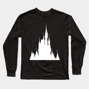 Magic Castle Silhouette Millennial Pink Long Sleeve T-Shirt